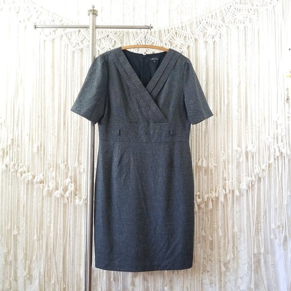Tahari Dresses & Skirts - {euc} Tahari Woven Tweed Office Sheath Dress /plus